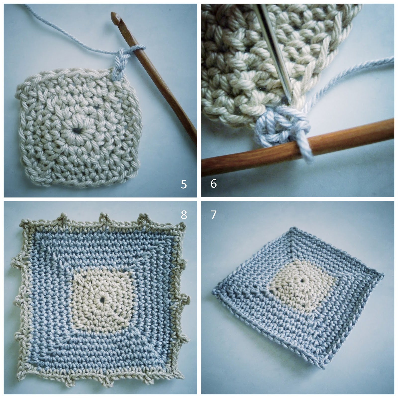 pigtails: Single Crochet Square Pattern
