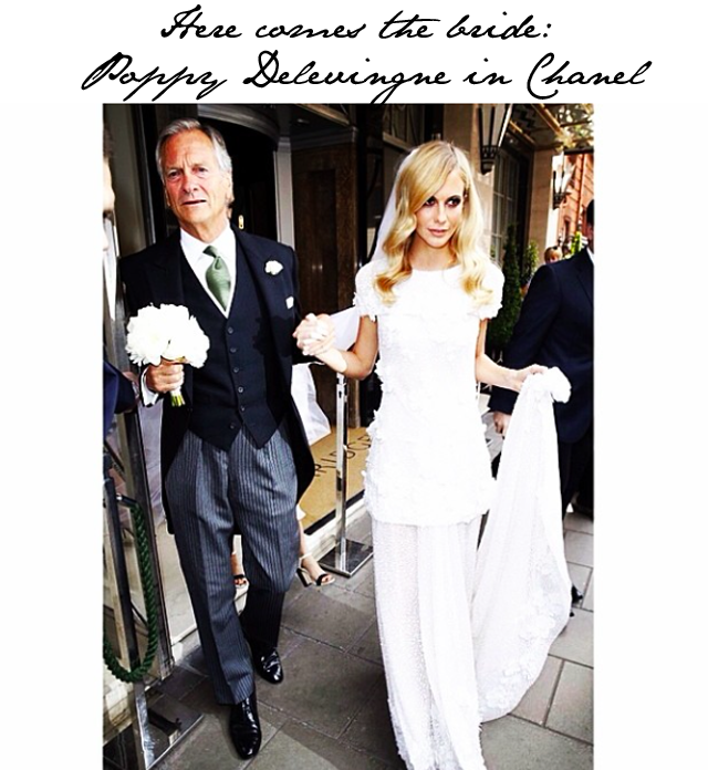 First Look: Poppy Delevingne's Wedding Day (in custom Chanel)