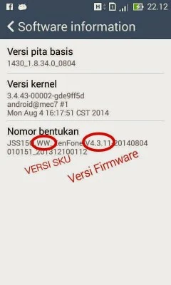 Cek Firmware Zenfone 4