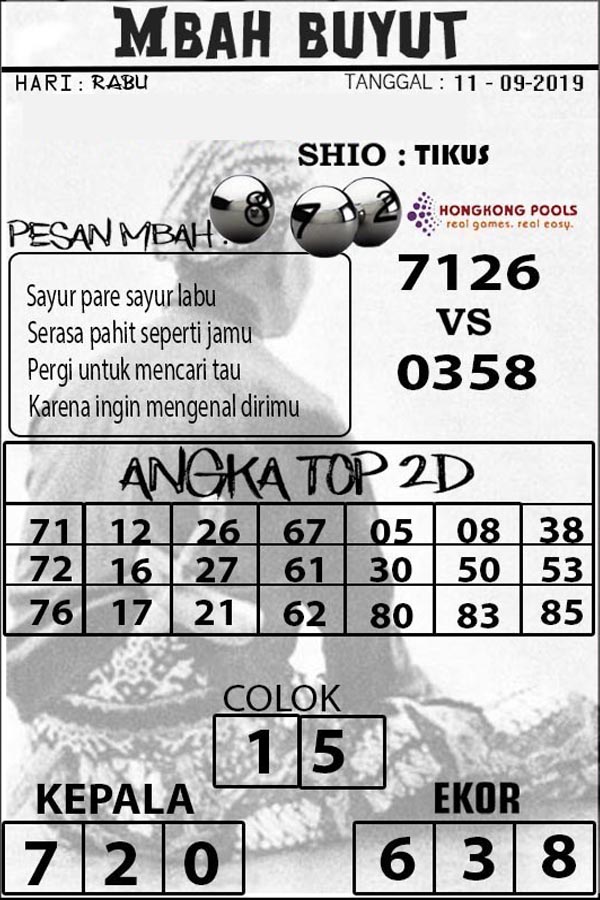 Syair Togel Hongkong Hari Ini 11 September 2019