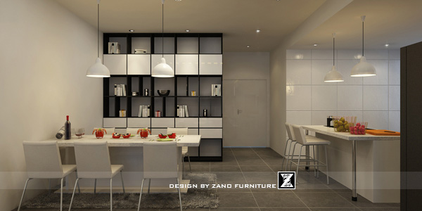 Thiết kế nội thất bếp và phòng ăn căn hộ 2106S2 - Sai Gon Pearl 4