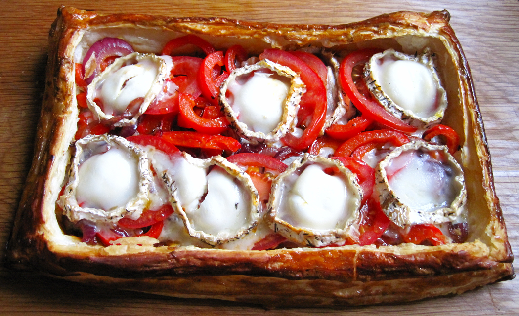 Tomato and Pepper Tart with Chilli Jam and Goats Cheese Tomato and Pepper Tart with Chilli Jam and Goats Cheese
