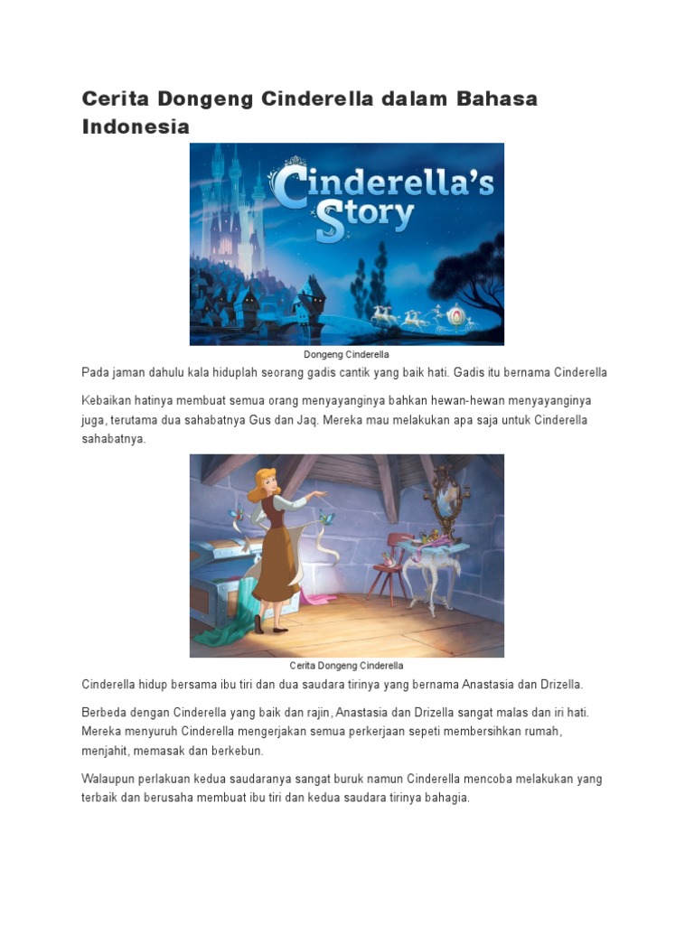 cerita cinderella dalam bahasa inggris wood scribd indo