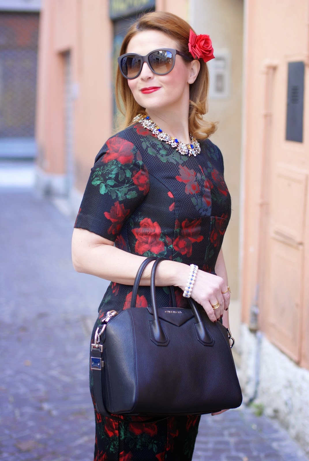 Asos rose print peplum dress | Fashion and Cookies - fashion and beauty ...