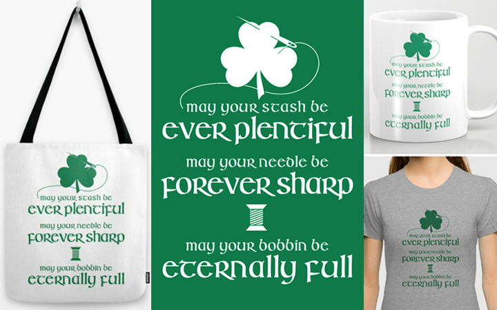 Fabricated Irish Sewing Blessing -- Free Printable & Wallpapers, plus Totes, Tees & More on Society6 | The Inspired Wren Fabricated Irish Sewing Blessing -- Free Printable & Wallpapers, plus Totes, Tees & More on Society6 | The Inspired Wren