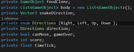 [TUTORIAL] Snake com Unity + C# Untitled-8