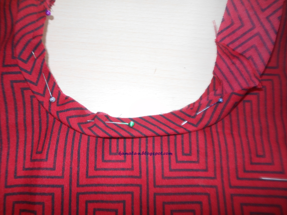 SEWING THAT'S MY PASSION How to sew a neckline with bias strip