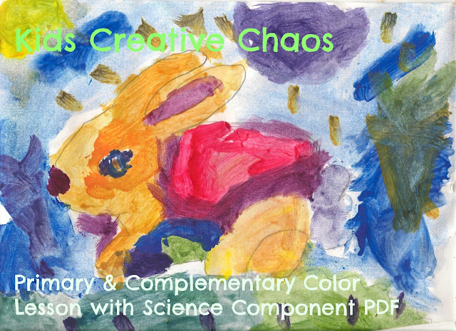Paint a Primary and Complementary Color Bunny Elementary Art