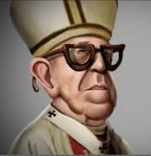 caricatura do papa Francisco