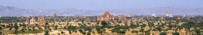 A Panorama of Bagan with old Buddhist temples