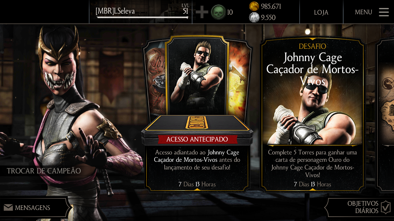 Personagens de Diamante - Mortal Kombat X