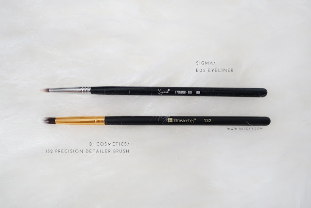 BH Cosmetics Sculpt and Blend 2 - 132 Precision Detailer Brush, Sigma E05 Eyeliner