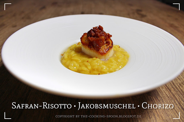 The Cooking Spoon: Safran-Risotto mit Jakobsmuscheln &amp; Chorizo