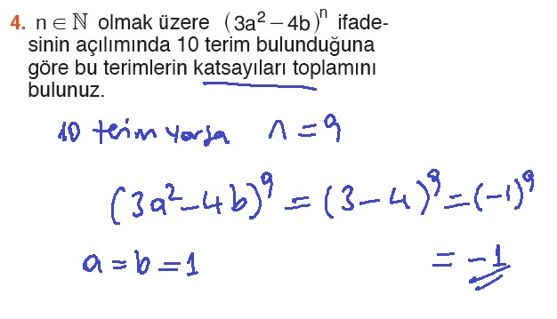 10. Sınıf MEB Yayınları Matematik 55. Sayfa Cevapları