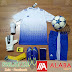 Áo Đá Bóng Không Logo Adidas CB Trắng Xanh