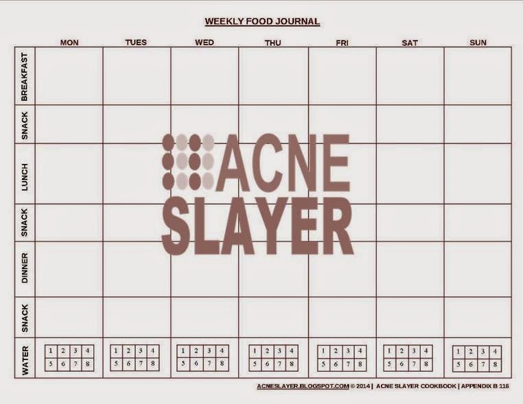 Weekly Food Journal Acne Slayer weekly-food-journal-acne-slayer
