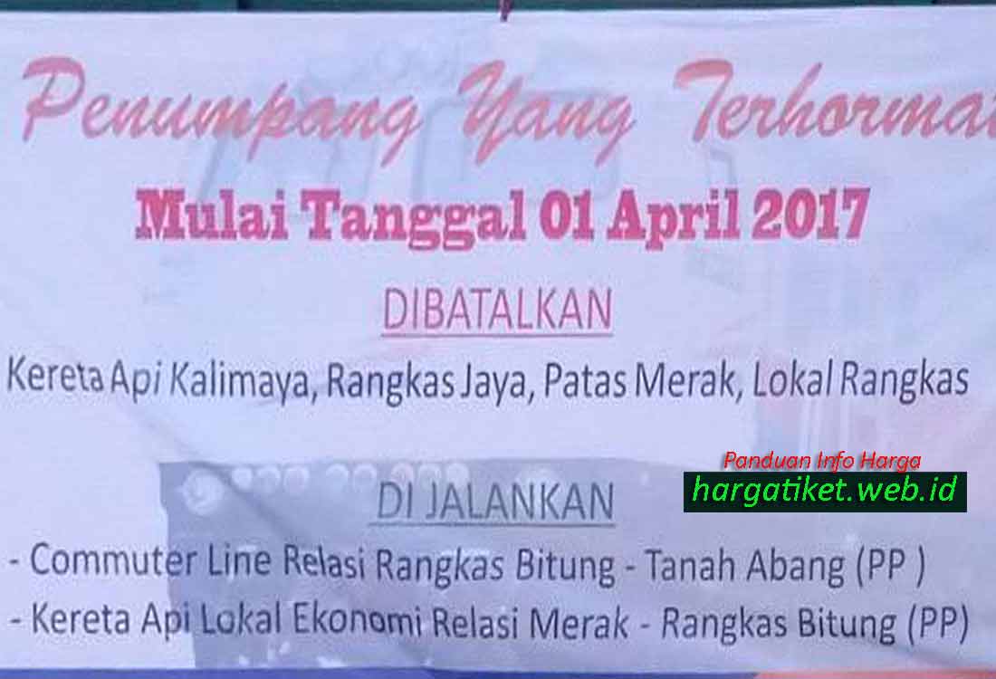 Jadwal kereta api rangkas merak 2021