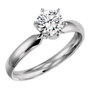 Amidon Jewelers diamond solitaire ring 6 prong in white gold