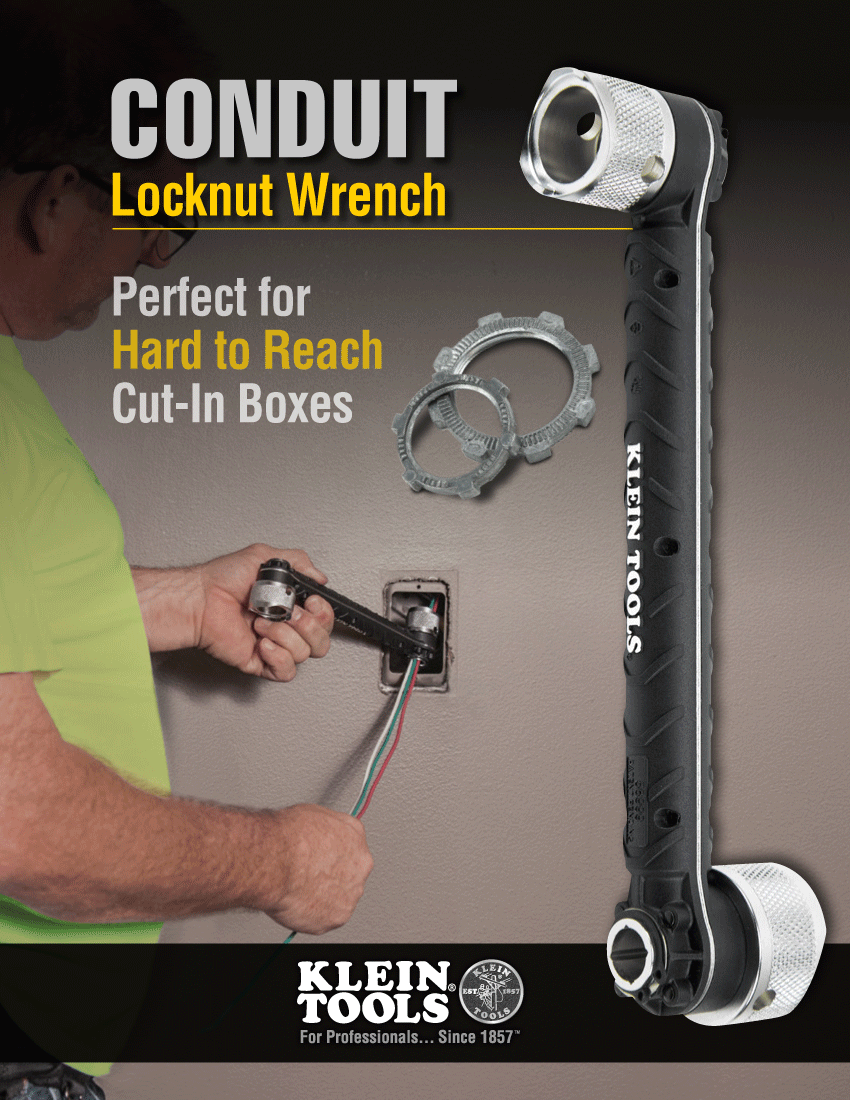 MGM Electric Value Blog New from KLEIN TOOLS.. Conduit locknut wrench.