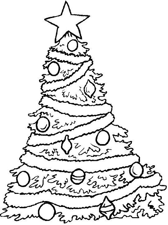 DESENHOS DE ÁRVORES DE NATAL PARA COLORIR