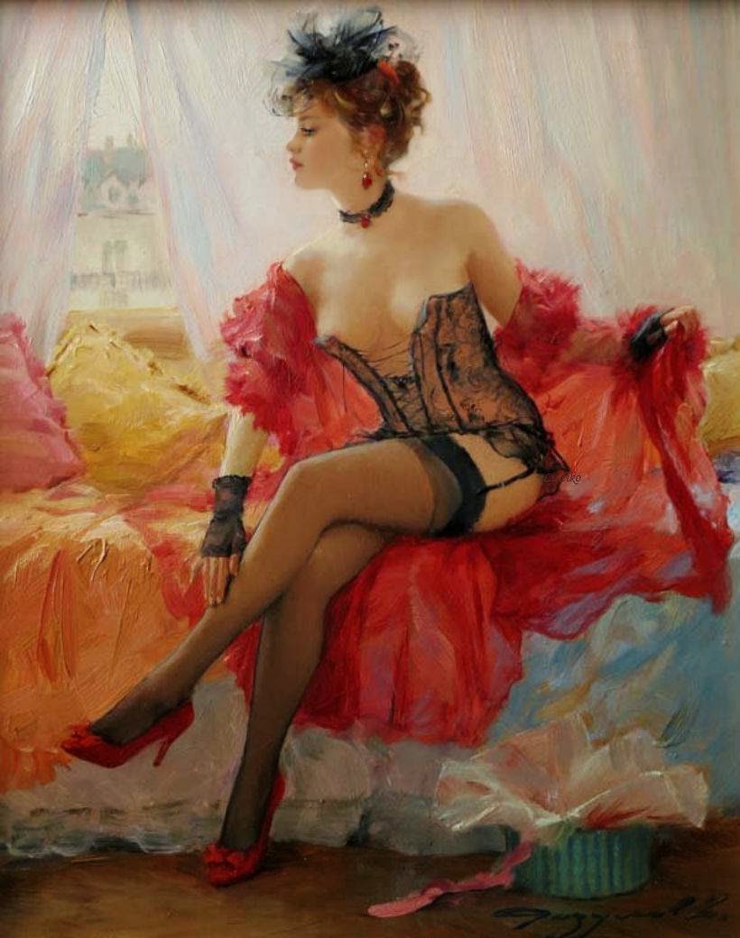 Konstantin Razumov e suas pinturas com sensualidade e elegância 