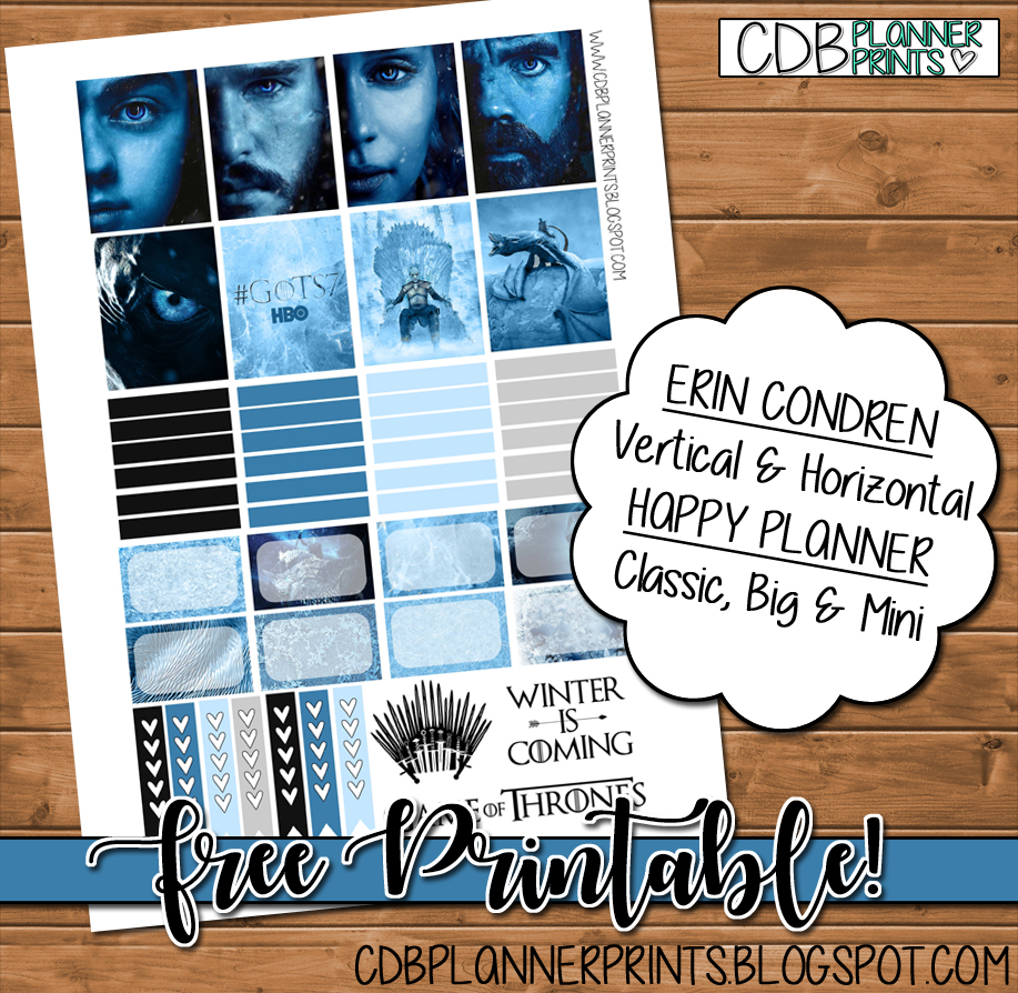 CDB Planner Prints: Game of Thrones - 2017
