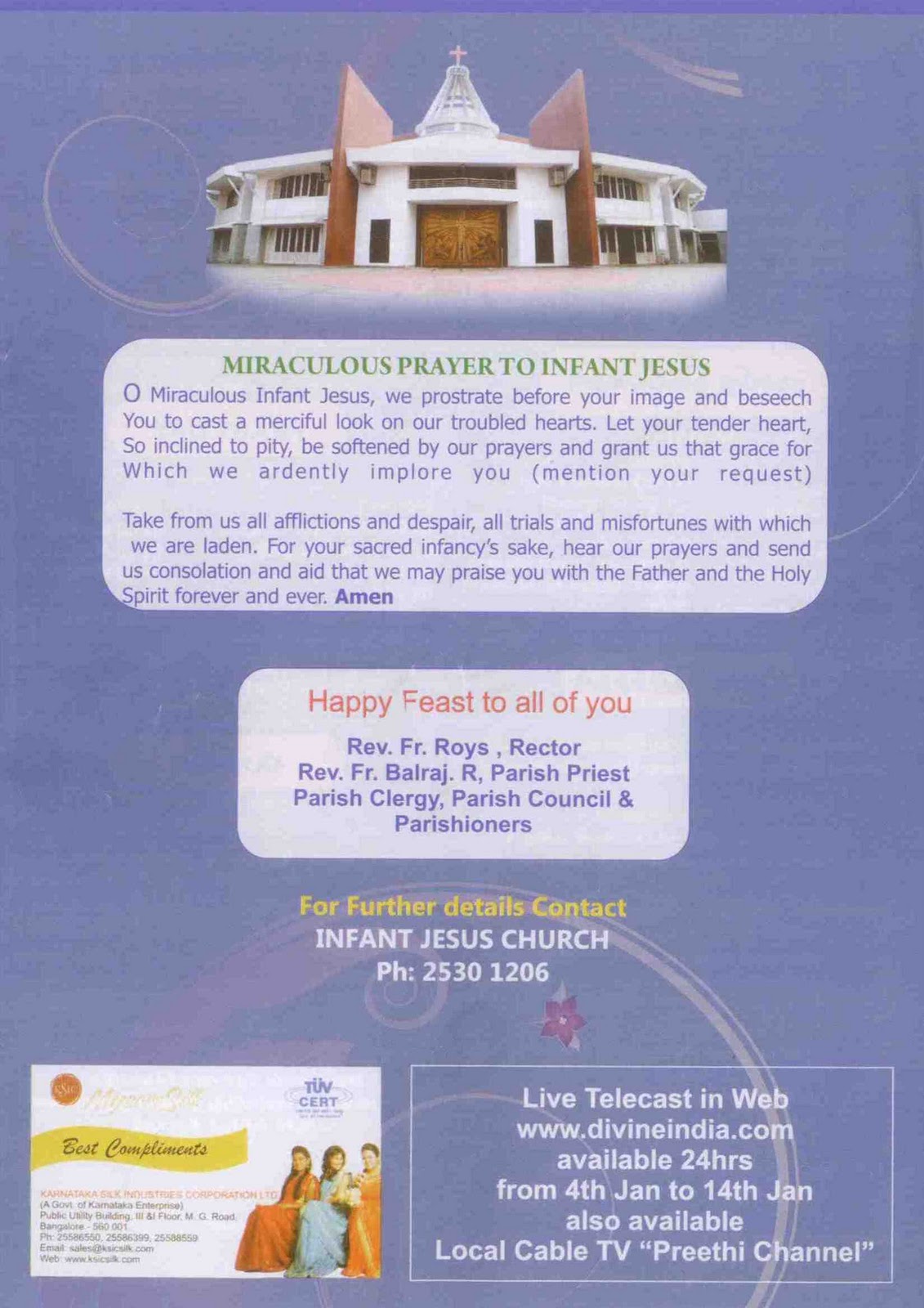 In Christ For Christ Ministry, India Infant Jesus church Annual Feast