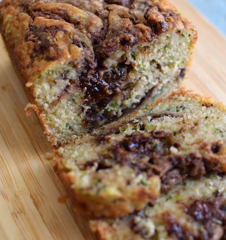 Pan de zucchini y Nutella Pan de zucchini y Nutella. Raciones