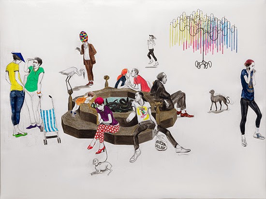 Charles Avery - Untitled (Pool Study), 2014 Charles Avery, contemporary drawing