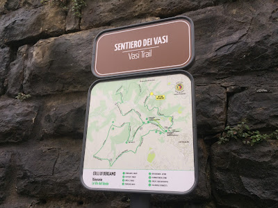 Signs describing the Sentiero dei Vasi.
