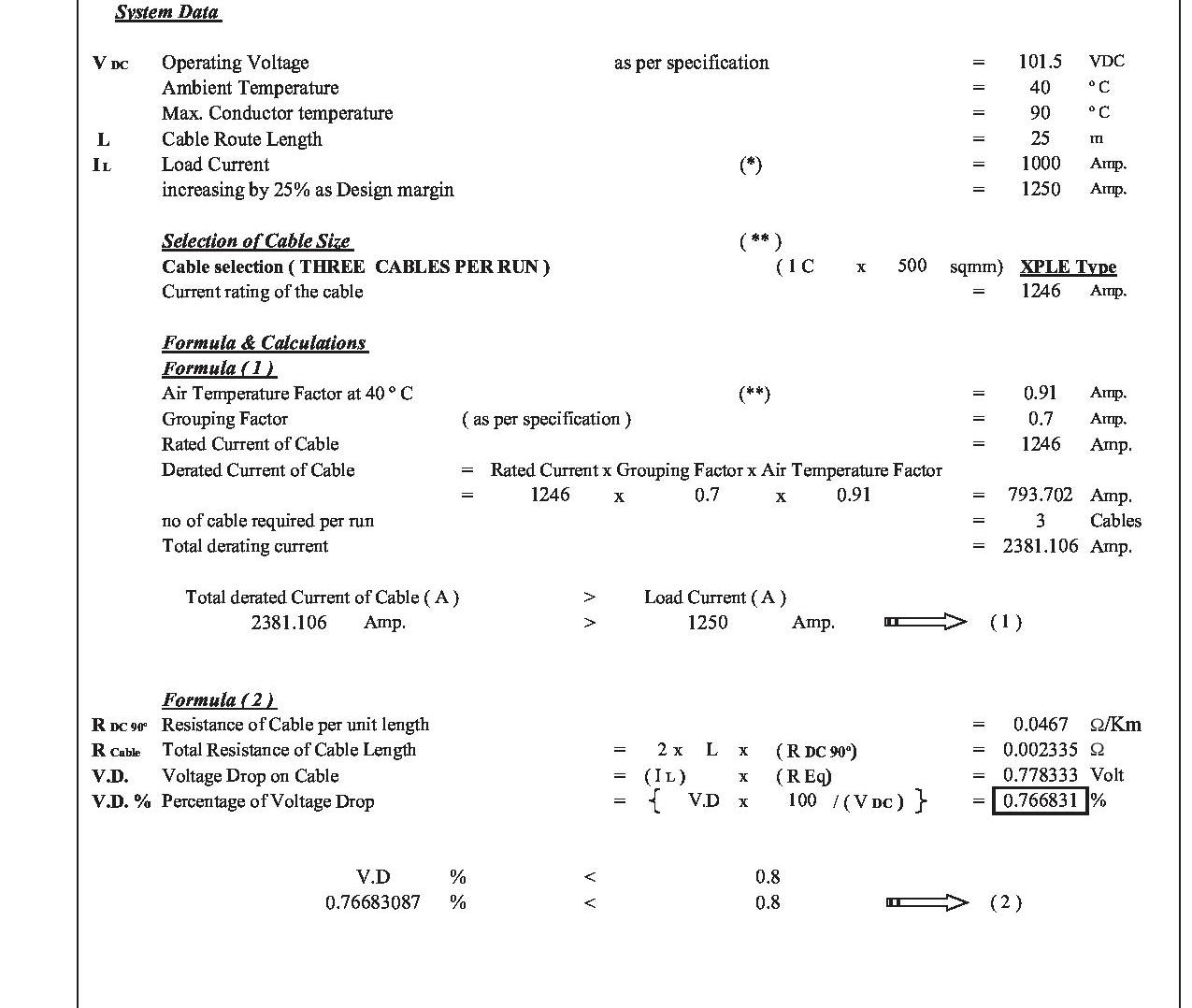 Substation blog dc voltage drop calculation