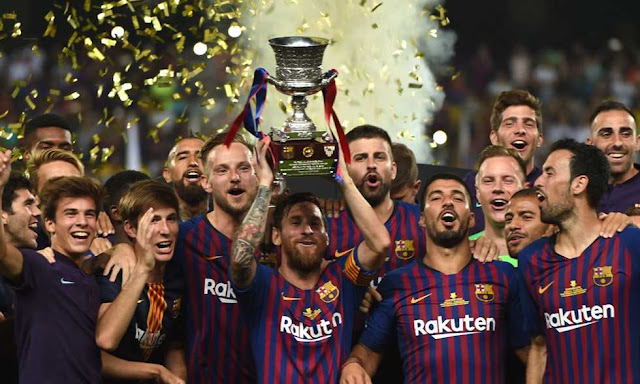 الاتحاد الإسباني لكرة القدم أكد أنه يعتزم منح رمز البطولة الإسبانية إلى برشلونة يوم السبت...