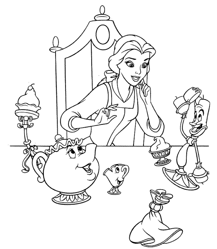 Beauty And The Beast Disney Coloring Pages ~ Top Coloring Pages