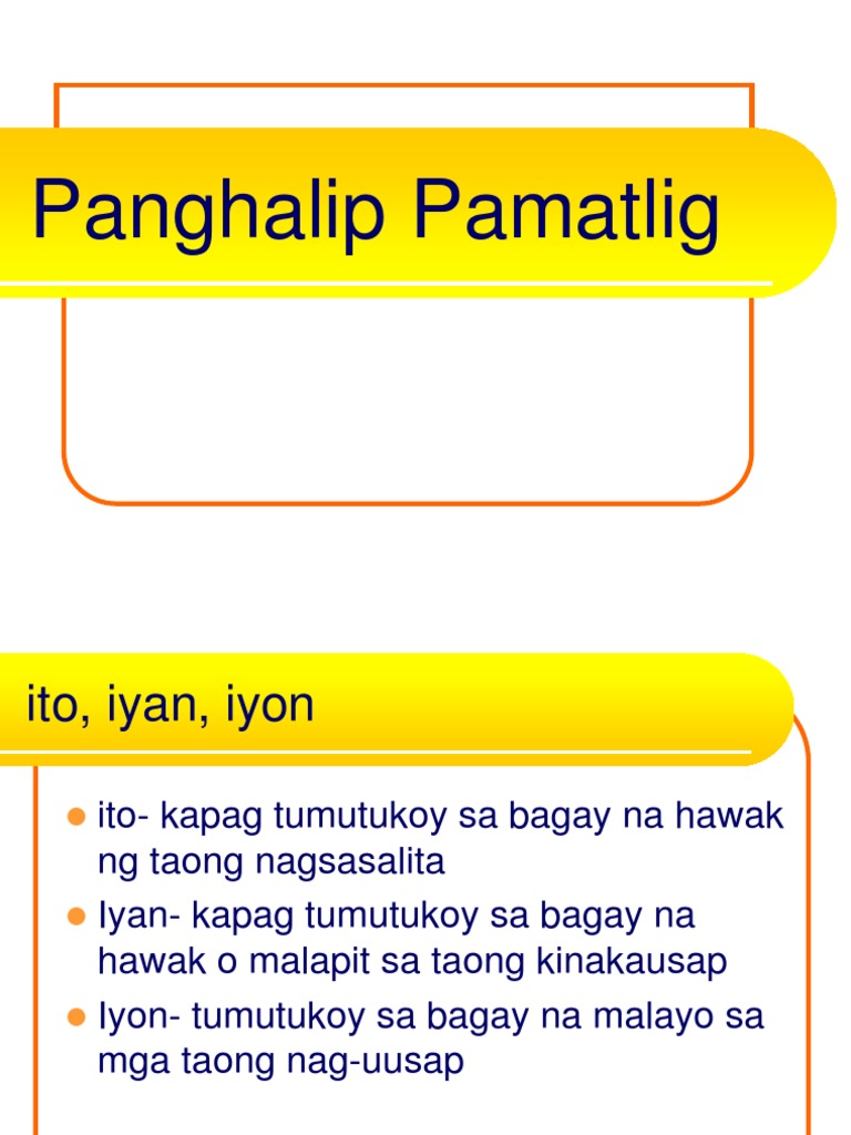 panghalip pamatlig worksheets - philippin news collections