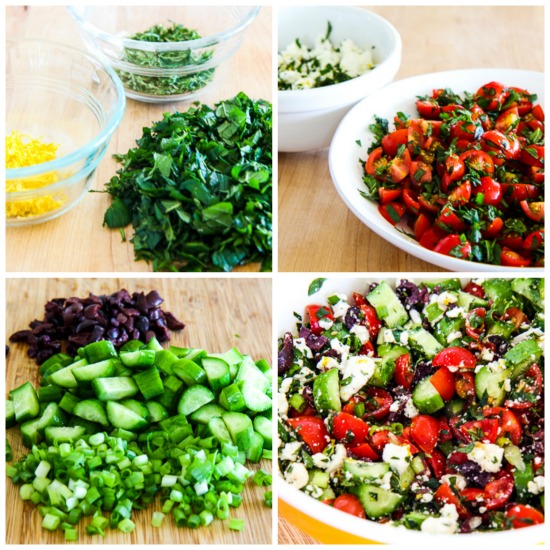 Kalyn's Kitchen® Chopped Tomato and Cucumber Salad with Mint, Feta