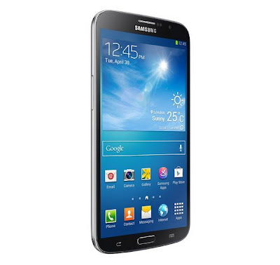 samsung galaxy mega pure black 6.3-inches smartphone front displayview