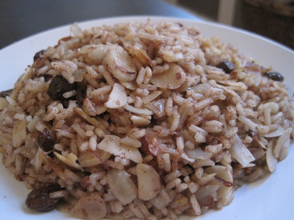 Adventures With My Oven Rice with Almonds and Raisins