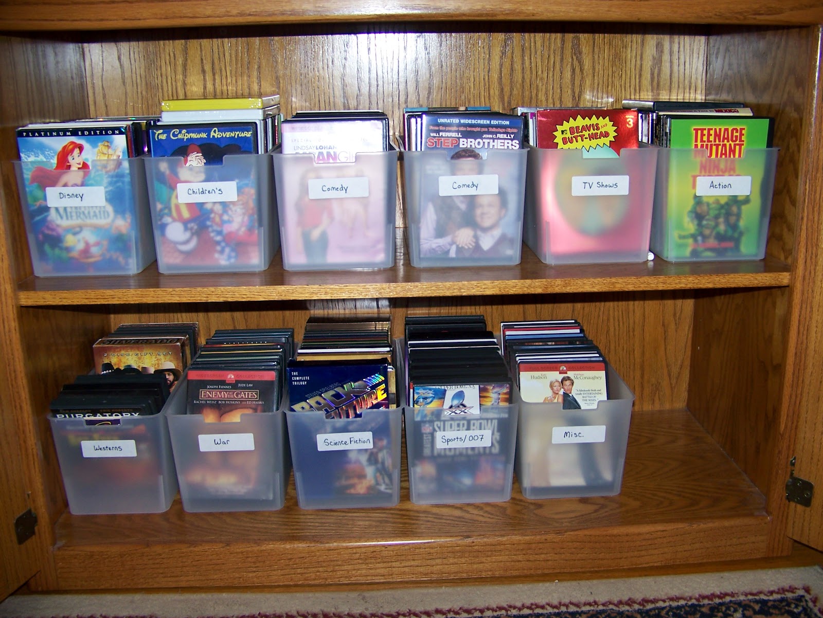 Making Cooley Stuff DVD Organization