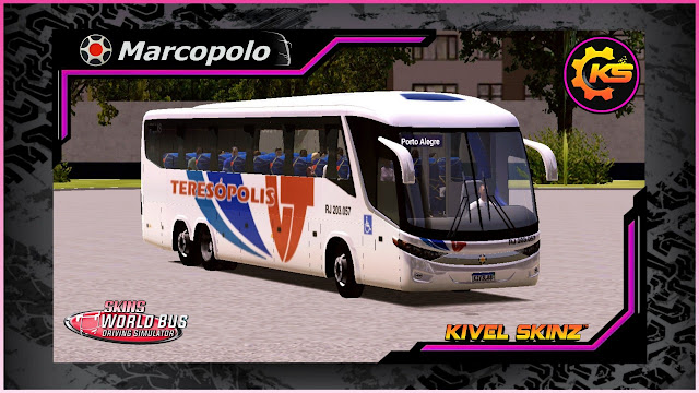 Skins World Bus Driving - Paradiso G7 1200 - Viação Teresópolis KIVEL SKINZ