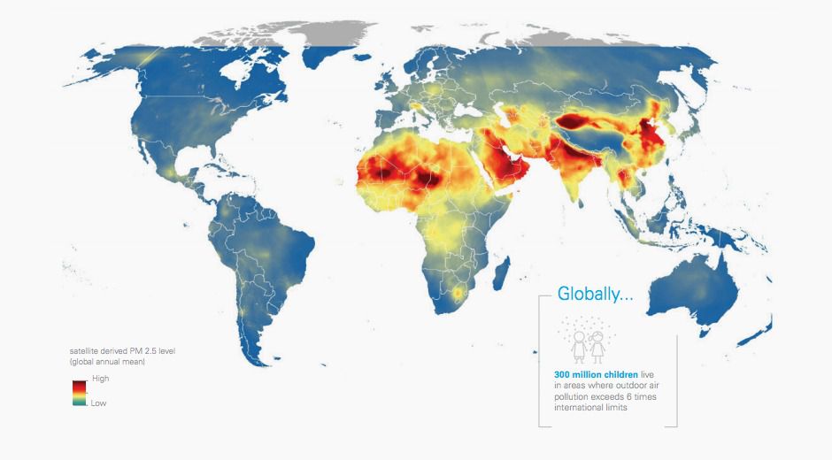 Map of Toxic Air Vivid Maps