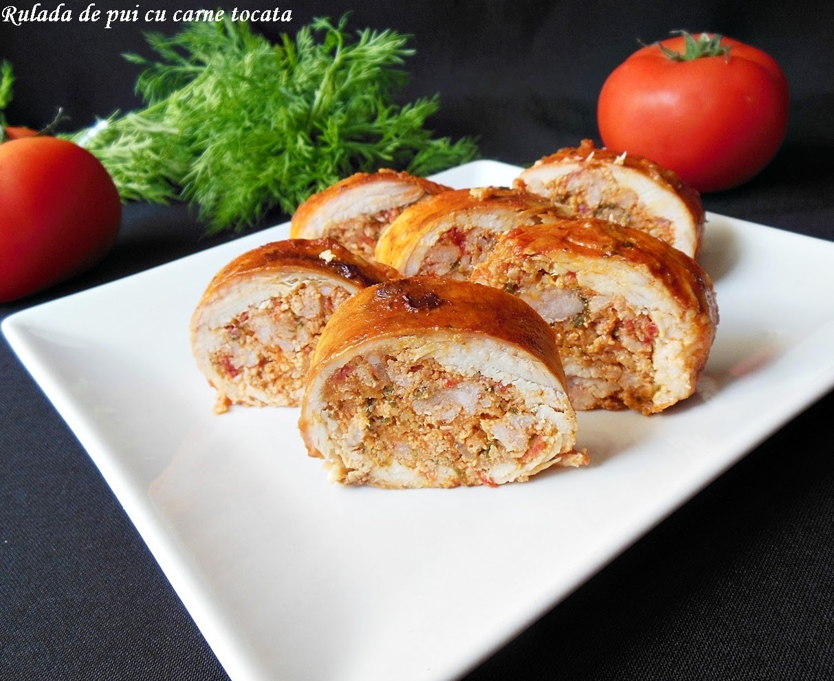 Rulada de pui cu carne tocata