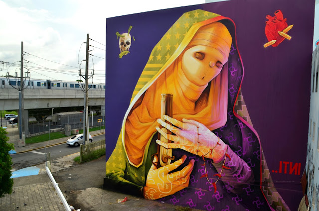Street Art By Chilean Artist INTI For Los Muros Hablan '13 In San Juan, Puerto Rico. 1