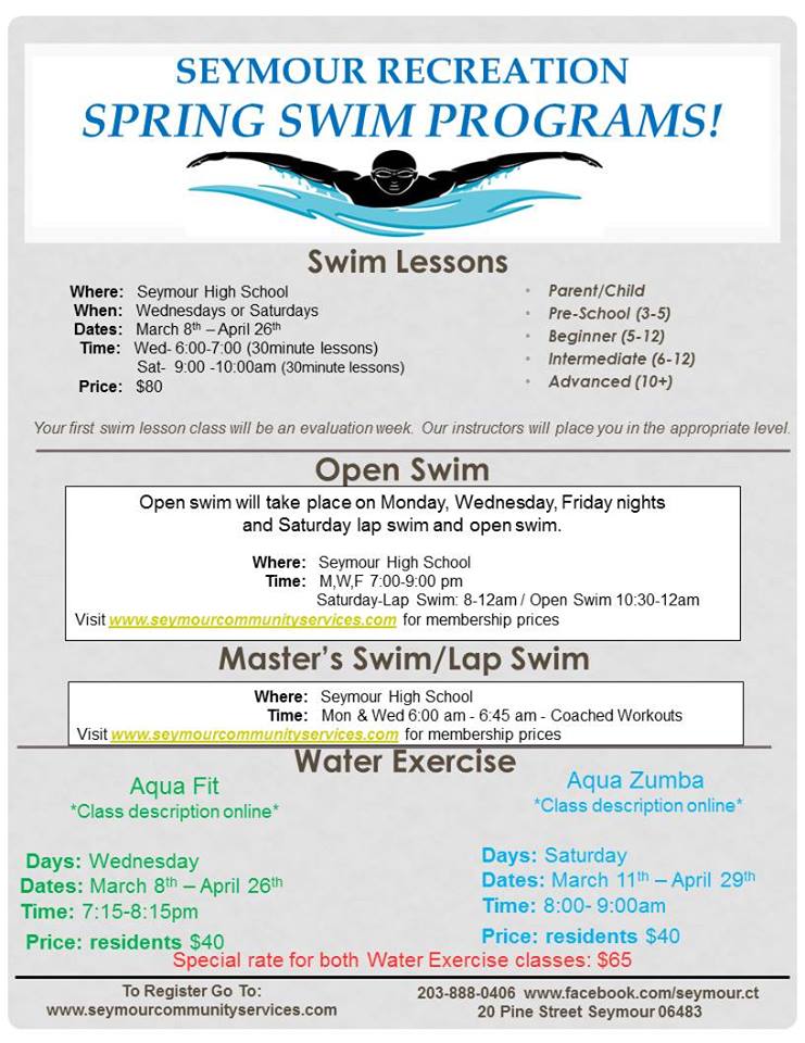 The Valley Voice Seymour Recreation slates spring swim programs