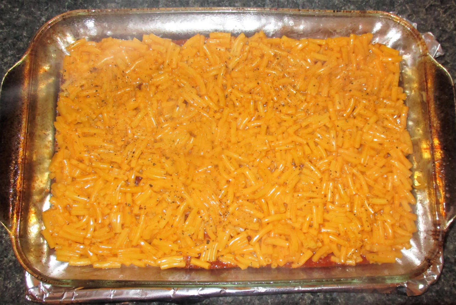 Christine's Cooking Spaghetti Meat Sauce & Kraft Dinner Casserole