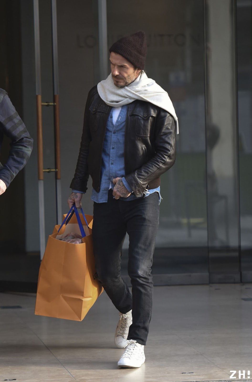 designercommunity@davidbeckham spotted in Louis Vuitton jacket