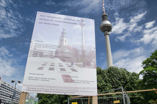 Baustelle Denkmal für Moses Mendelssohn, von Micha Ulm, Spandauer Straße 68, 10178 Berlin, 02.06.2015
