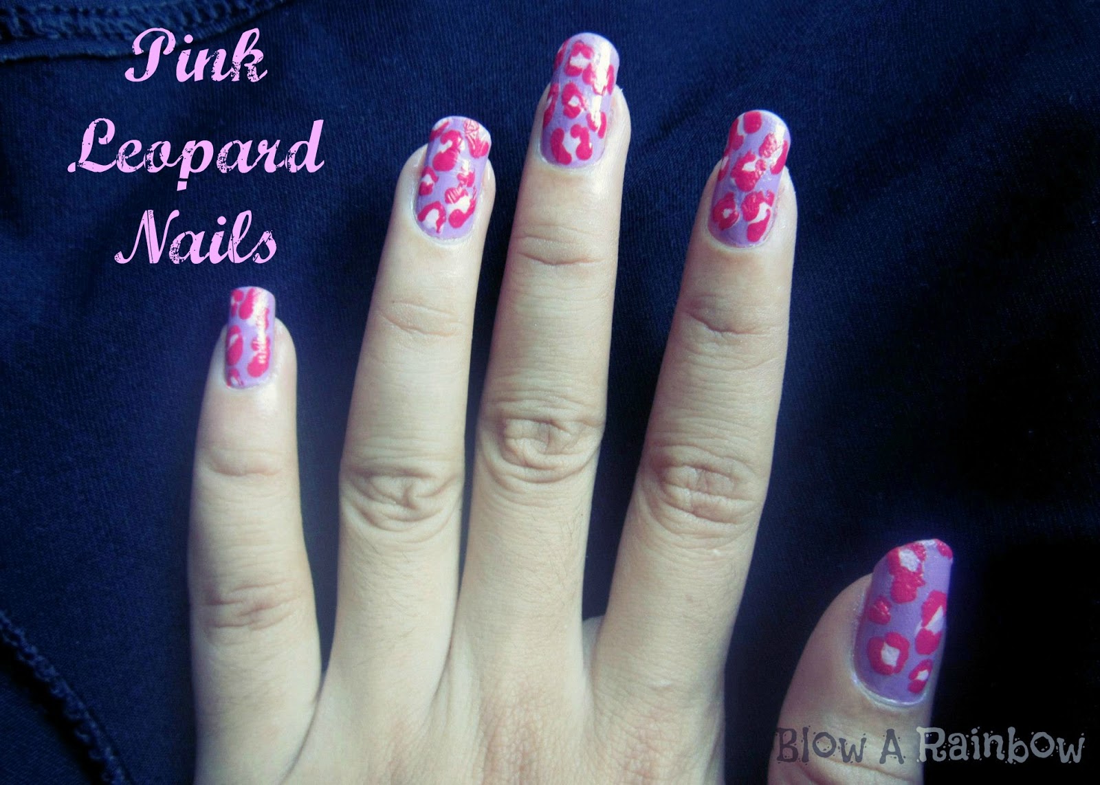 Blow a Rainbow: Pink Leopard Nails