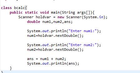 Java Code: Basic Calculator | iBegin Java