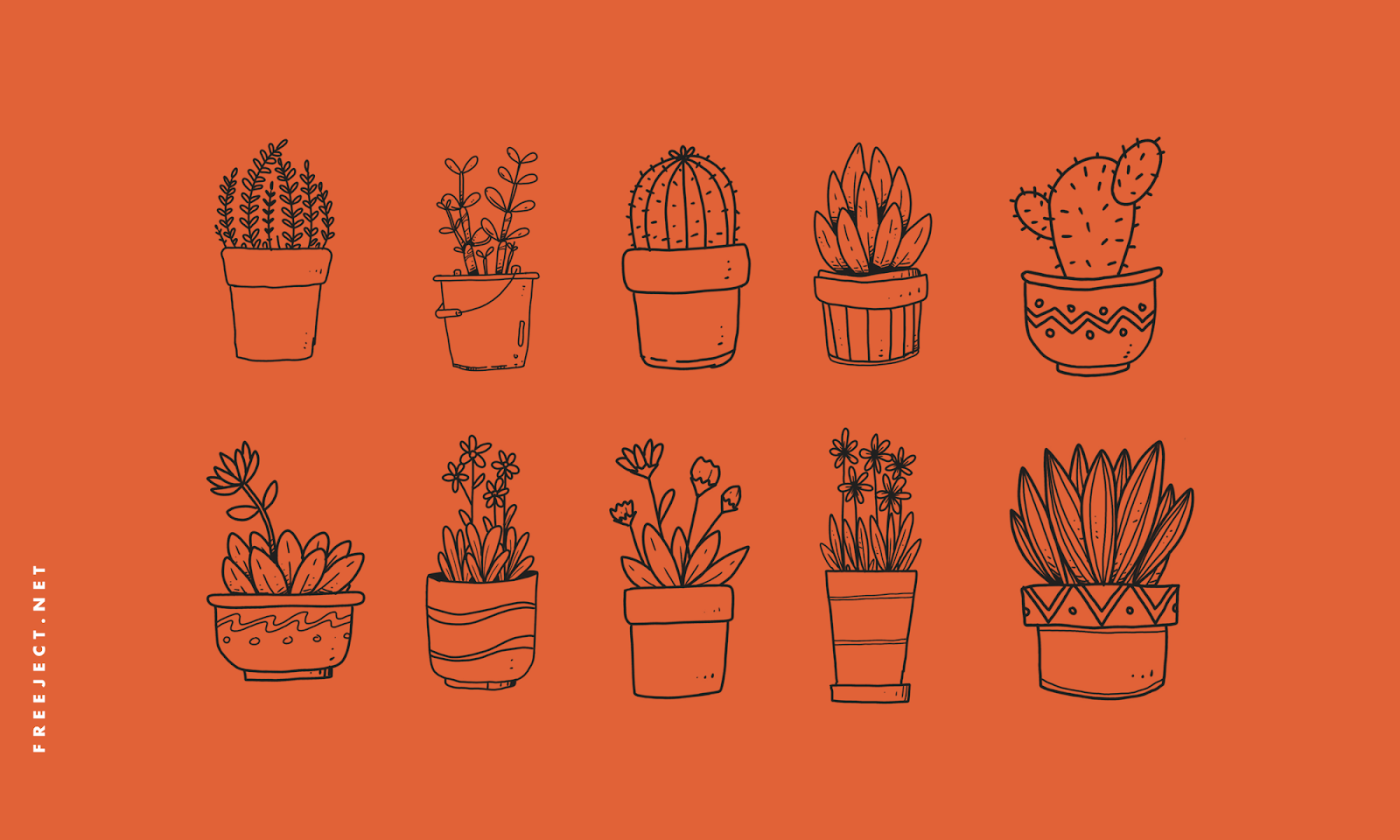 Download Free Download 10 Flower Pots Photoshop Brush Abr File PSD Mockup Templates