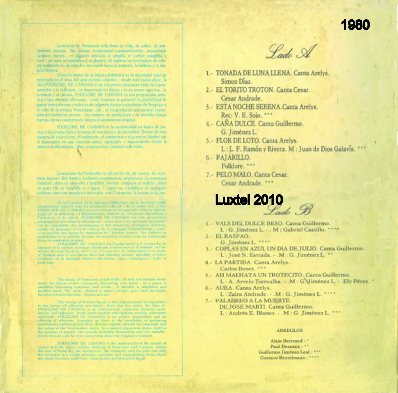 VIVENCIAS LLANERAS DEL ABUELO El Folclore de Cámara de Guillermo